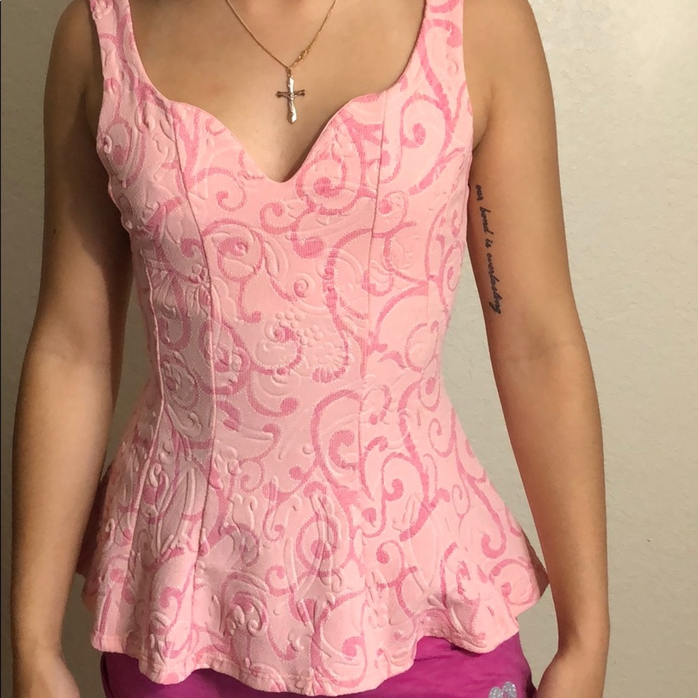 Pink princess cut shirt